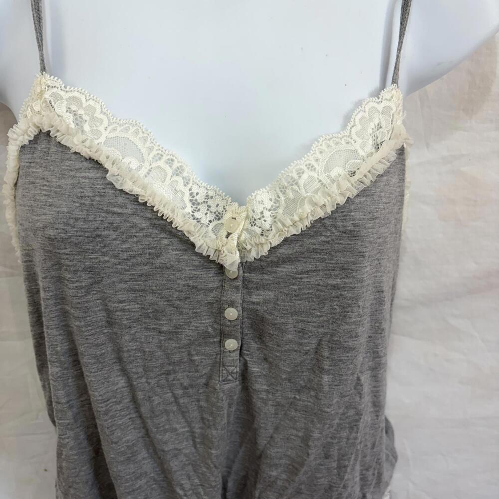 Victoria’s Secret jersey knit lace romper sz medium - Picture 2 of 6